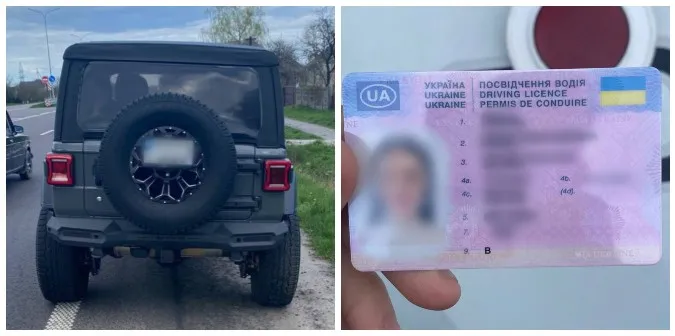 Ганяла на «джипі»: під Луцьком зловили 22-річну водійку з «лівим» посвідченням (фото)