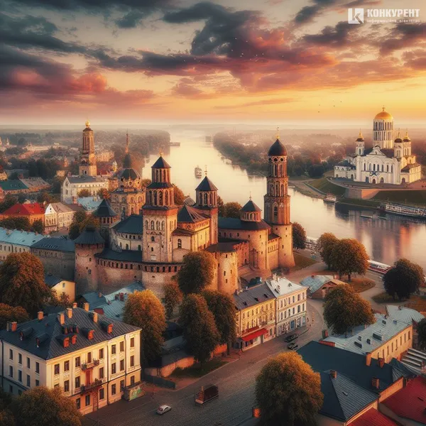 Так штучний інтелект бачить Луцьк зараз. Зображення генерував ШІ від Bing