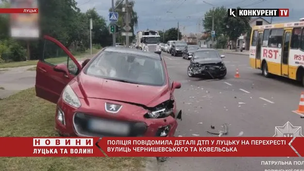 ДТП на перехресті Чернишевського та Ковельскої: повідомили деталі (фото, відео)