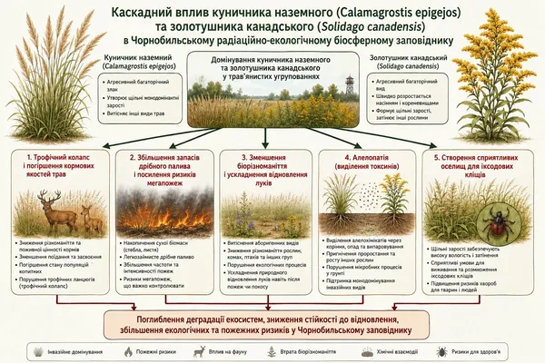 У лісах Полісся зростає загроза: дві рослини-загарбники перетворюють природу на зелені пустелі (фото)