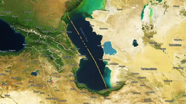 З супутника зафіксували російський корабель, який перевозить балістику з Ірану (фото)
