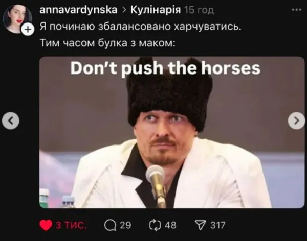 «Don't push the horses»: фраза Усика на пресконференції віруситься у соцмережах (меми)