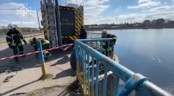Автомобіль, піднятий з річки в Ковелі, – крадений: водолази обстежують дно (фото)