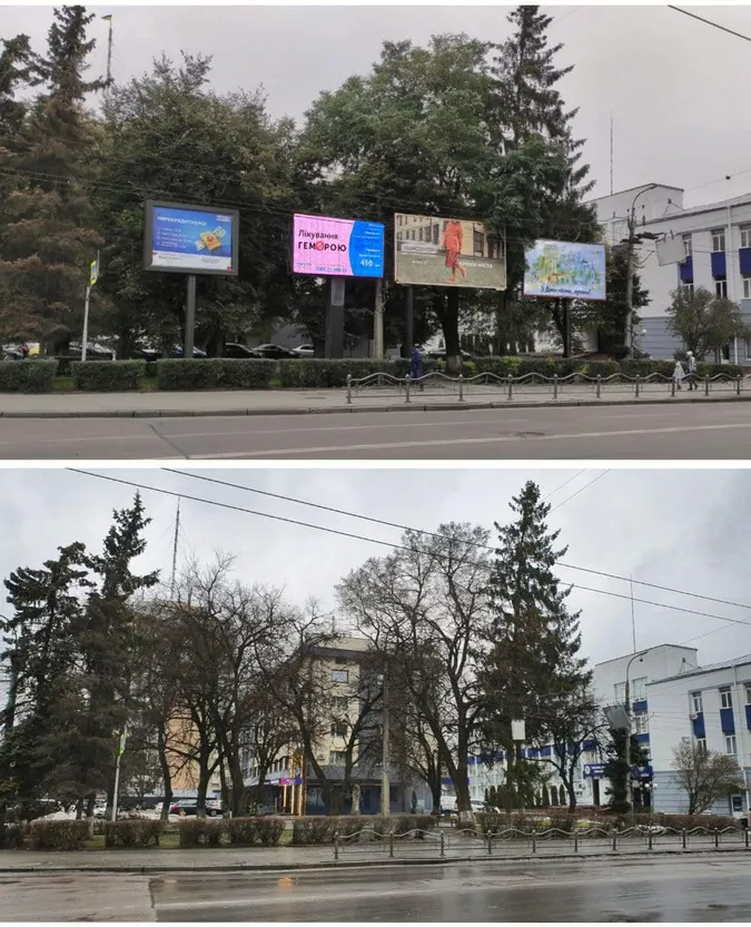Буде сквер: у центрі Луцька демонтували білборди