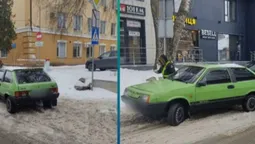 У Луцьку чоловік припаркував «ВАЗ» на пішохідному переході (фото)