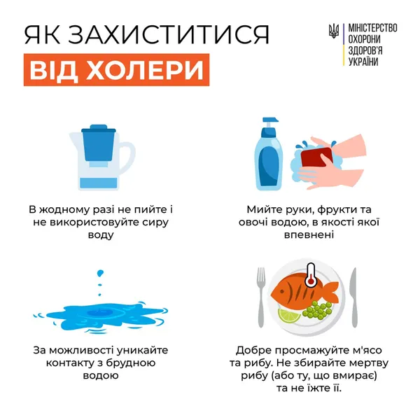 У МОЗ відреагували на чутки про спалах холери у районі Каховської ГЕС (фото)