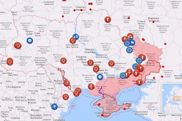 Карта бойових дій станом на 4 травня 2022