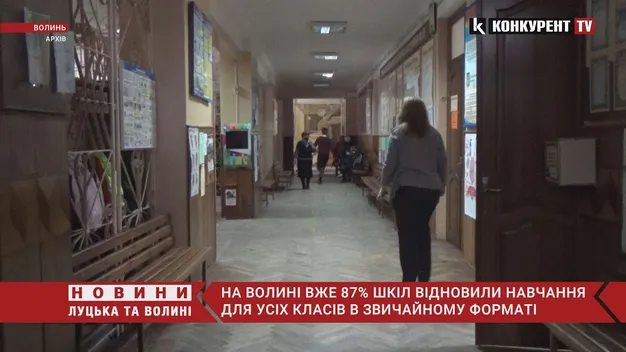 На Волині 87% шкіл повернулися до очного навчання (відео)