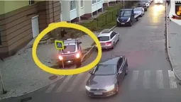 У Луцьку водій наїхав на дорожній знак і втік (відео)