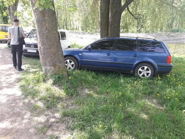 Луцькі муніципали присоромили водіїв, які паркуються на газонах (Фото)