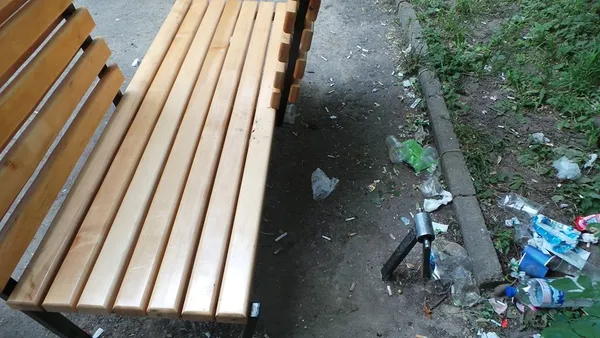 Біля істфаку в Луцьку понищили оригінальні лавки (фото)