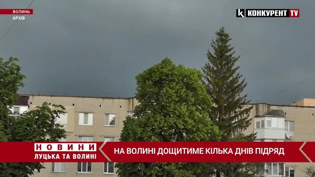 Оголосили жовтий рівень небезпечності: на Волині дощитиме кілька днів підряд (відео)