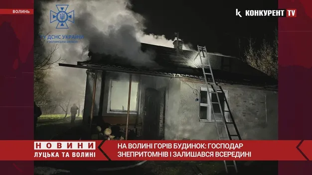 Був непритомний: на Волині з пожежі врятували чоловіка (фото, відео)