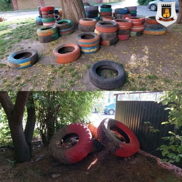 У Луцьку з дворів на Гнідавській вивезли 360 автомобільних шин (фото)