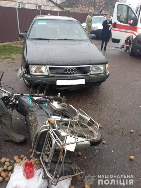 Виїхав на «зустрічку»: на Волині п'яний на Audi збив 64-річного мотоцикліста (фото, відео)