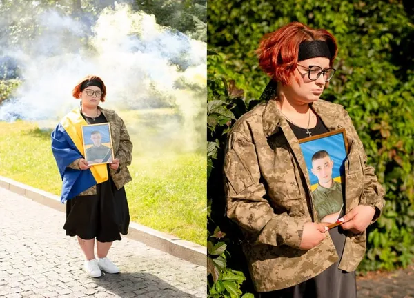 Фотосесія у формі чоловіка: вдова кулеметника з Волині Івана Зелінського поділилася спогадами про коханого (фото)