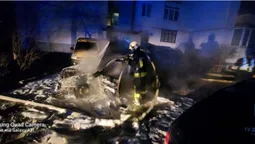 У Луцьку на Відродження горів автомобіль (відео)