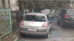 У Луцьку невідомі розтрощили припаркований у дворі Renault (фото, відео)
