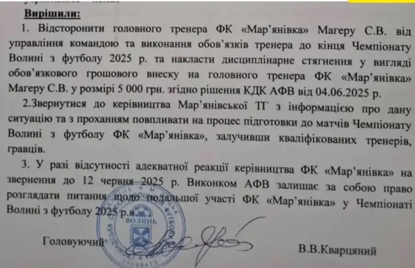 На Волині відсторонили за матюки тренера, який молиться перед матчами (відео)