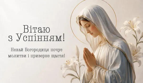 З Успінням Пресвятої Богородиці 2026: картинки й теплі привітання