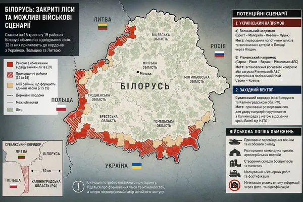 На кордоні з Волинню – тривожний сигнал: у Білорусі закрили прикордонні ліси