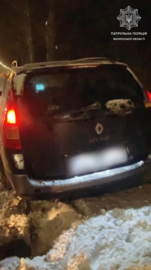 У Луцьку в заметі знайшли п'яного водія