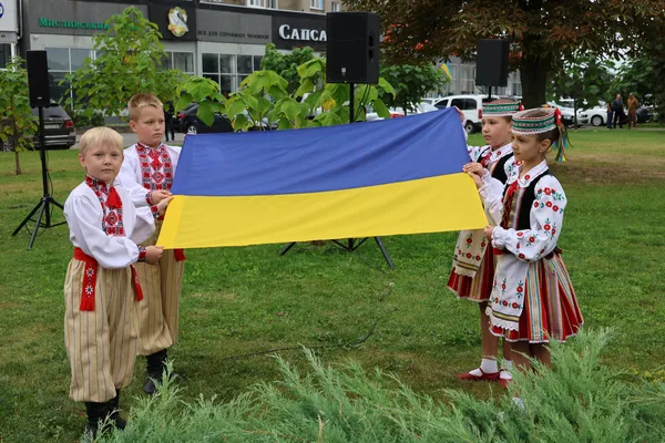 Як у Луцьку піднімали найбільший прапор Волині (відео)