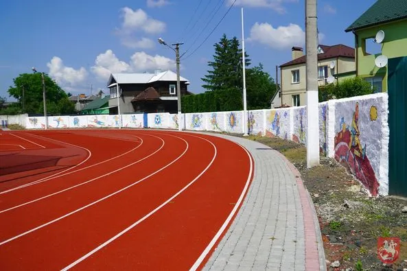 У Володимирі студенти розписали 30-метровий паркан стадіону «Олімп» (фото)