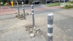 На Волі у Луцьку поставили нові обмежувачі руху (фото)