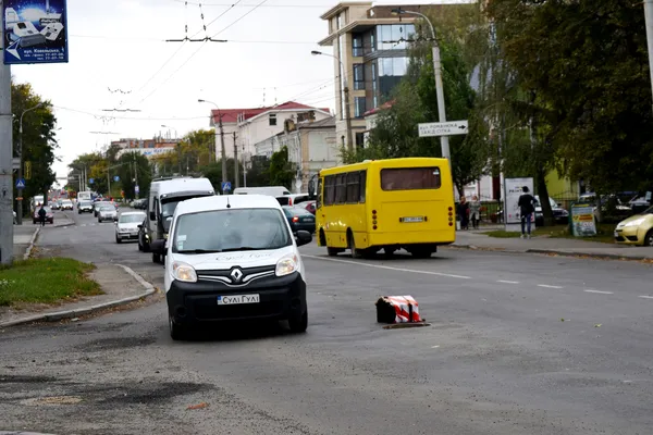 У Луцьку люк без кришки позначили пухнастою будкою (фото)