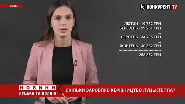 Очільник і п'ять заступників: скільки заробляє керівництво «Луцьктепла» (відео)