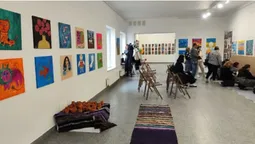 Картини дітей, які постраждали від війни: у Луцьку презентували виставку (фото, відео)