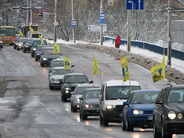 Протестувальники на «євробляхах» порушували Правила дорожнього руху 