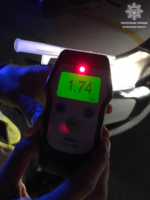 На Волині за вихідні зловили трьох п'яних водіїв (фото)
