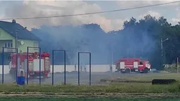 У Володимирі-Волинському виникла пожежа біля стадіону (фото)
