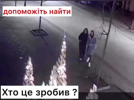 Відеокамери впіймали луцьких «ялинкових вандалок» (відео)