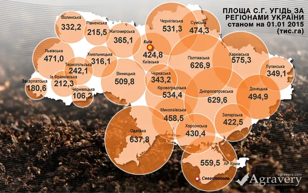 Скільки сільськогосподарських угідь є на Волині. Інфографіка