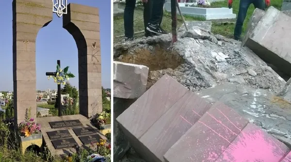 Поляки використали уламки пам'ятника воїнам УПА для ремонту доріг (фото)