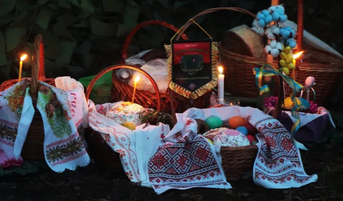 Бійці князівської бригади з Волині відзначили Великдень на фронті (фото)