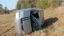 П'яний волинянин злетів у кювет на краденому авто (фото, відео)