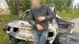 У Луцькому районі в п'яного водія згоріло авто (фото)