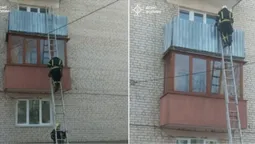 Дворічна дитина зачинилася в квартирі: волинські рятувальники лізли через вікно (фото)