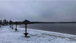 Сірий і самотній: у мережі показали зимовий Світязь (фото)