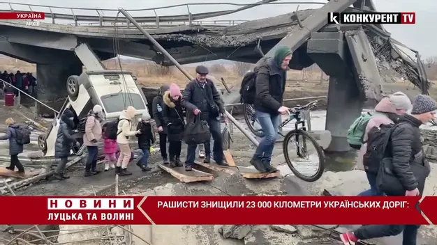 рашисти знищили 23 000 кілометрів українських доріг, – Укравтодор (відео)