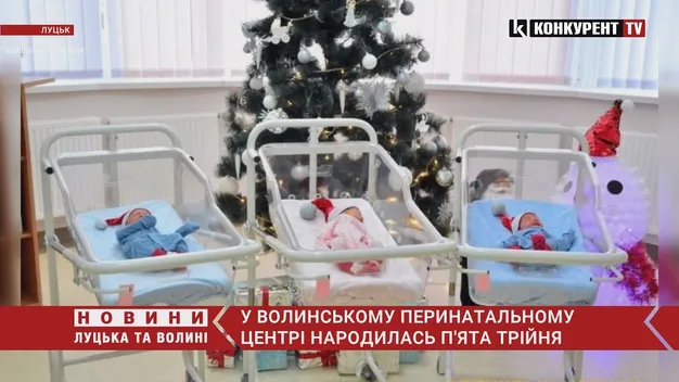 У Волинському перинатальному центрі народилася п'ята трійня (відео)