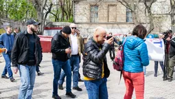 В Одесі на Мустафу Найєма вилили відро нечистот (фото)