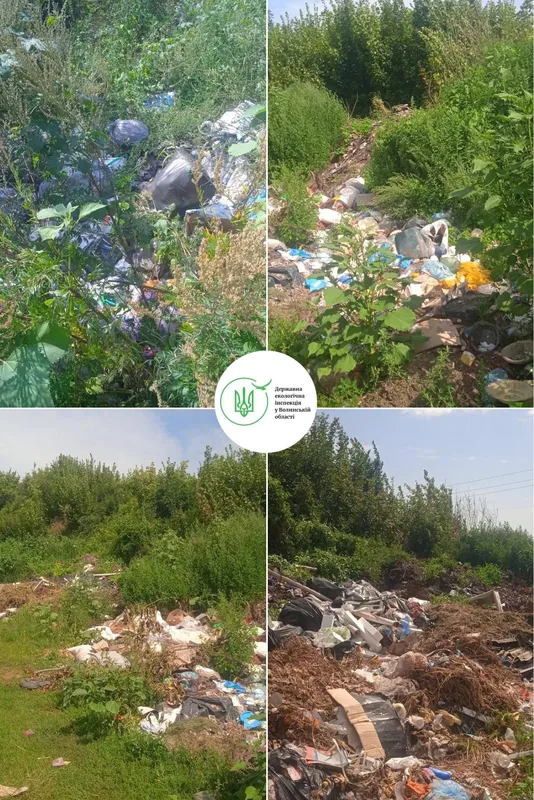 На Волині зафіксували стихійні сміттєзвалища