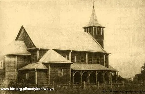 Костел Успіння Пресвятої Богородиці у Колках. Світлина 1935 року.