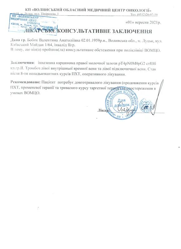 Агресивна форма раку: луцька архітекторка просить про допомогу (фото)