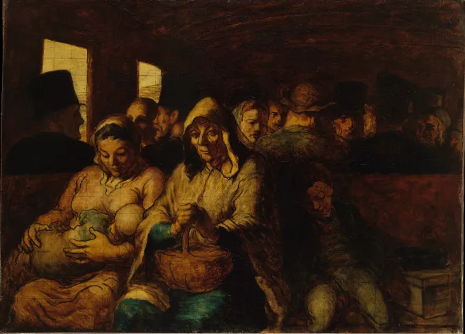Оноре Домьє, Вагон третього класу, 1862 р. Зображення: Wikimedia Commons